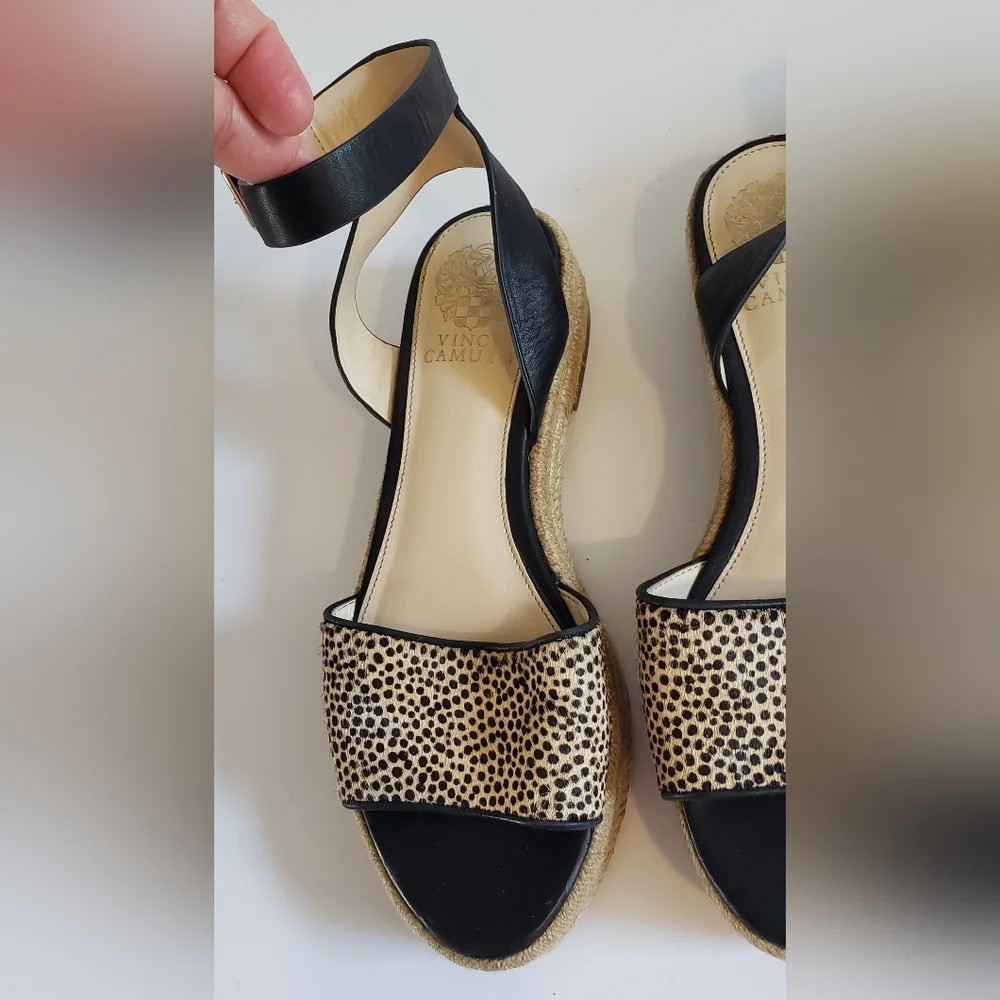 Vince Camuto Kathalia Animal Print Women's Platform Sandal Shoe Size 8 M